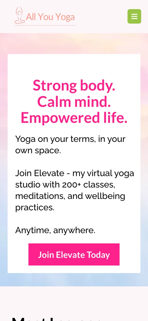 All You Yoga on a phone