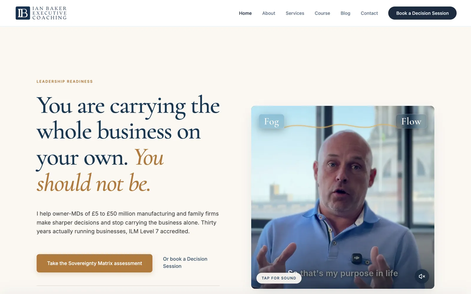 The Ian Baker Executive Coaching website